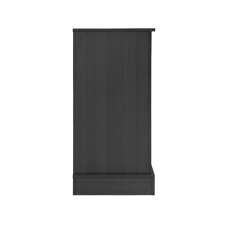 Meuble TV avec cheminée de 58.03, cheminée électrique et portes de grange coulissantes pour téléviseurs jusqu’à 65