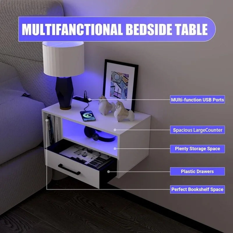 Table de chevet flottante