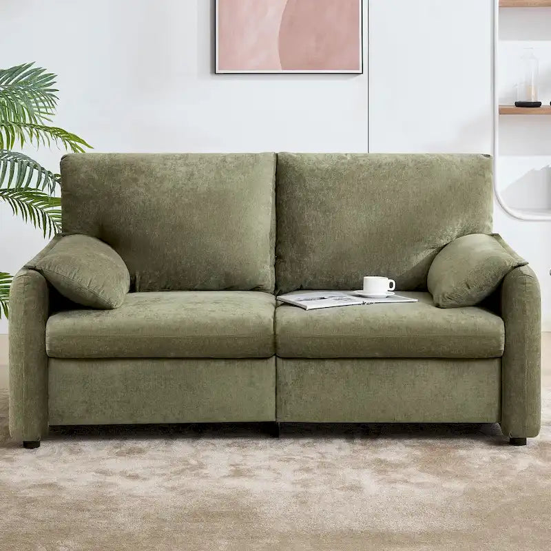 800LBS Down Filled Sofas, 60 inch Minimalist Sofa, with Multiple Colors in the Living Room and Bedroom