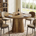 Table à manger ronde industrielle de 47 avec piètement central pour 4-6 personnes