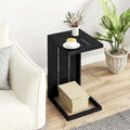 1/2 PCS C-Shaped End Table with Adjustable Foot Pads 2-In-1