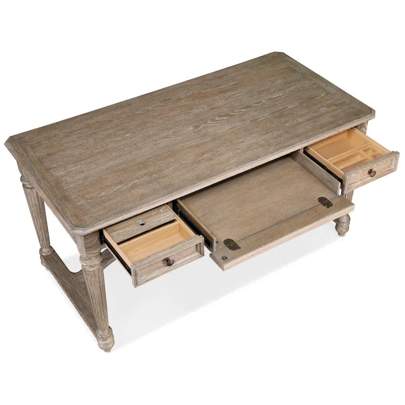 Commode à trois tiroirs en placage de chêne