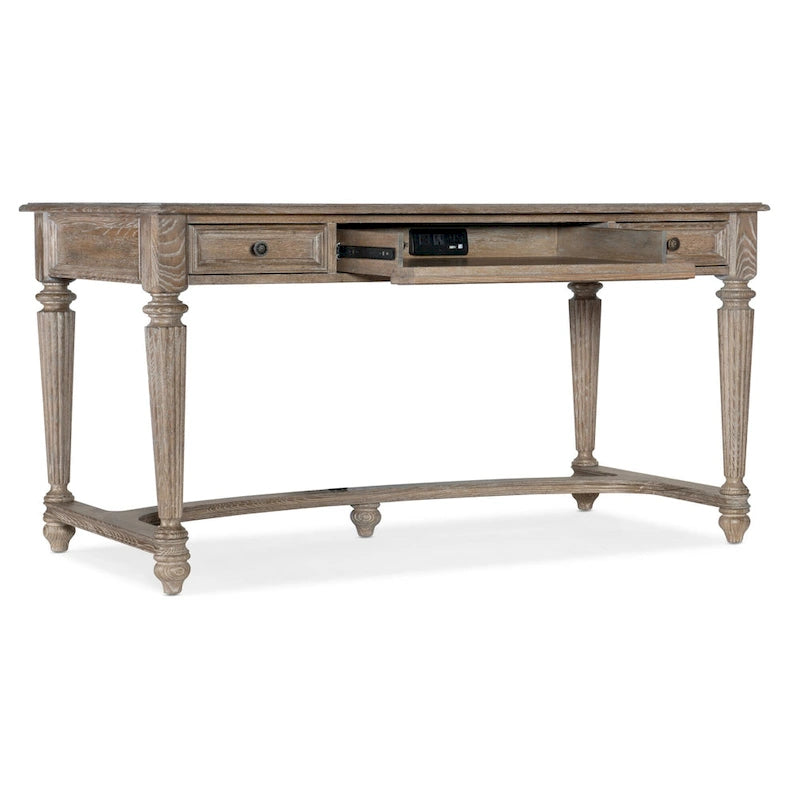 Oak veneer three-drawer chest