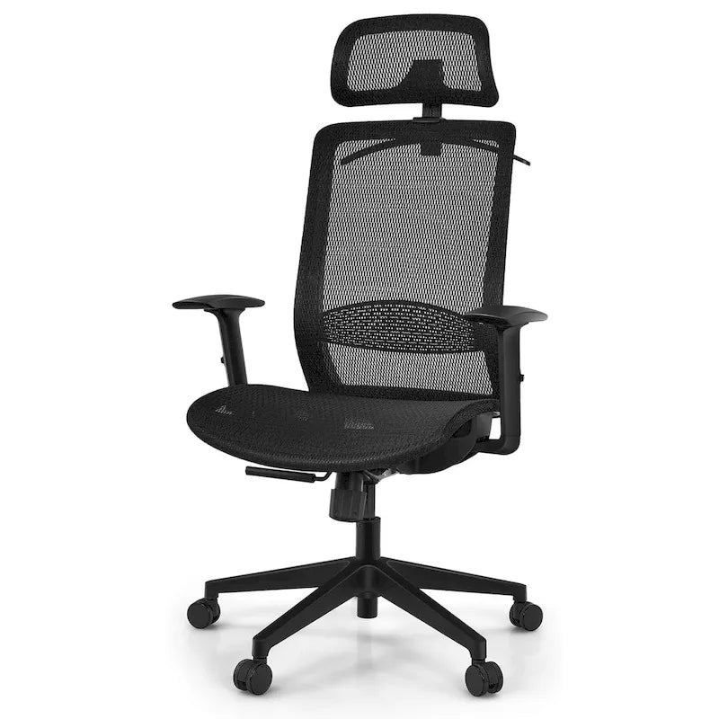 Fauteuil de bureau ergonomique inclinable à dossier haut en maille - Voir les détails