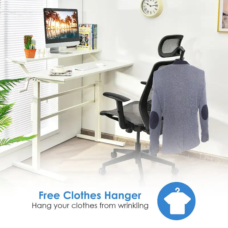 Ergonomische bureaustoel met hoge rugleuning, meshbekleding en verstelbare rugleuning - Bekijk de details