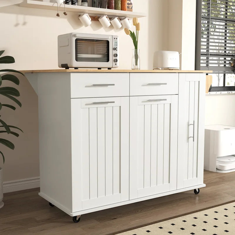 Kitchen Island With Drop Leaf(no include stool)