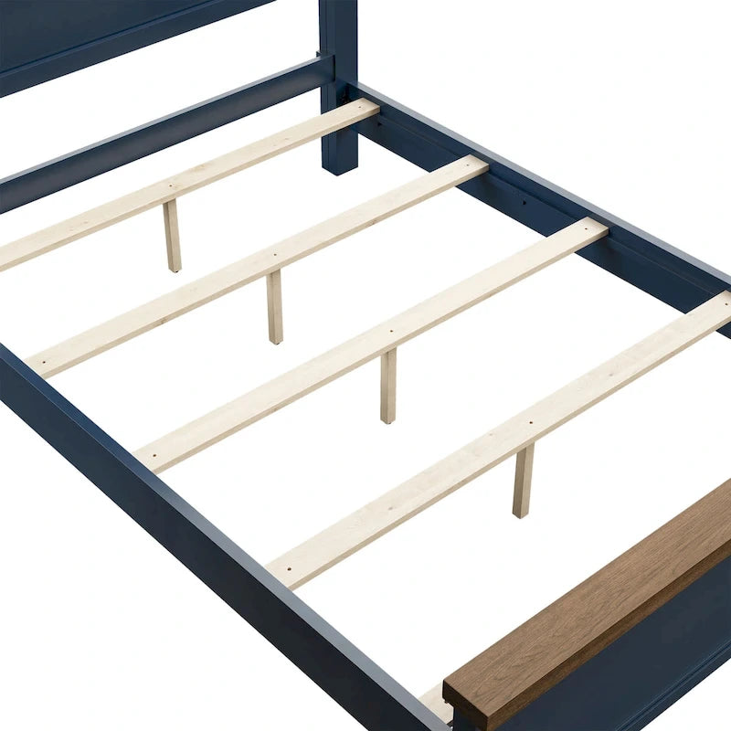Modern Farmhouse Pinewood Panel Bed