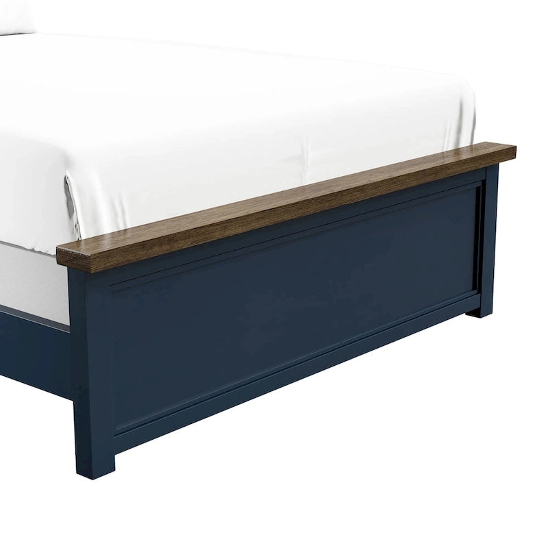 Modern Farmhouse Pinewood Panel Bed