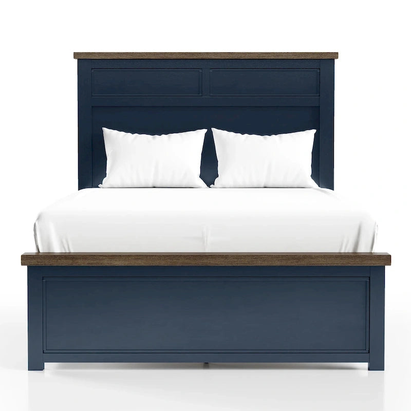 Modern Farmhouse Pinewood Panel Bed