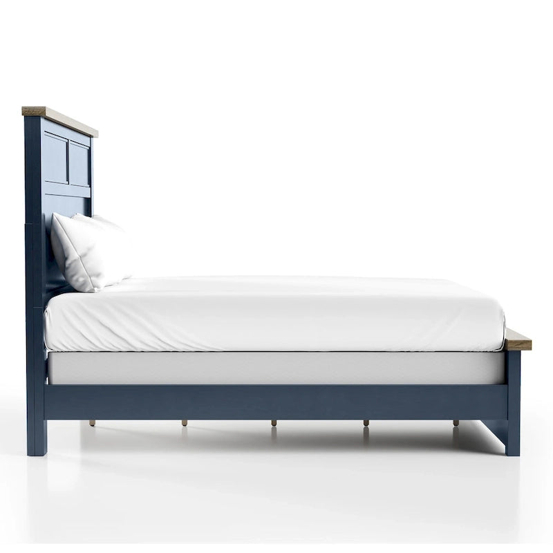 Modern Farmhouse Pinewood Panel Bed
