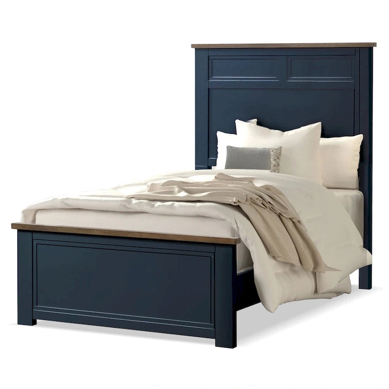 Modern Farmhouse Pinewood Panel Bed