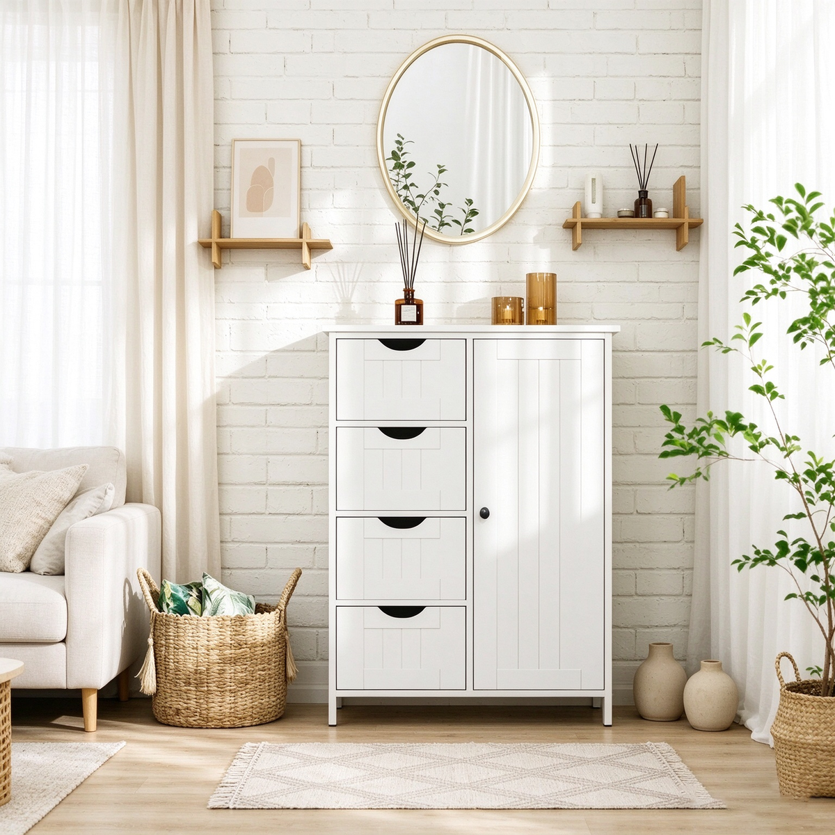 Armoire de rangement pour salle de bains