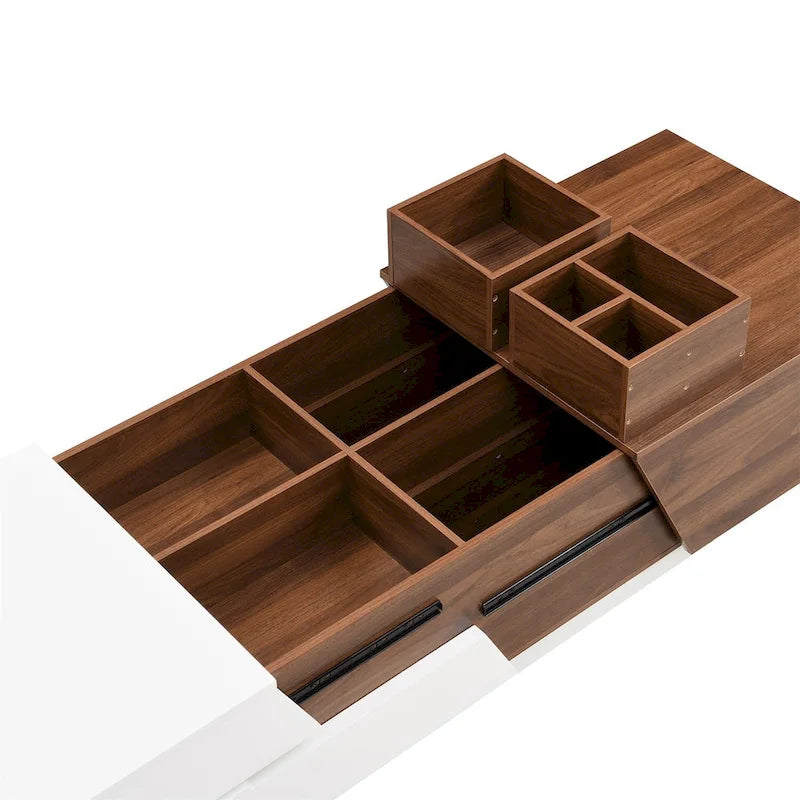 Moderne uitschuifbare salontafel met verschuifbaar bovenblad