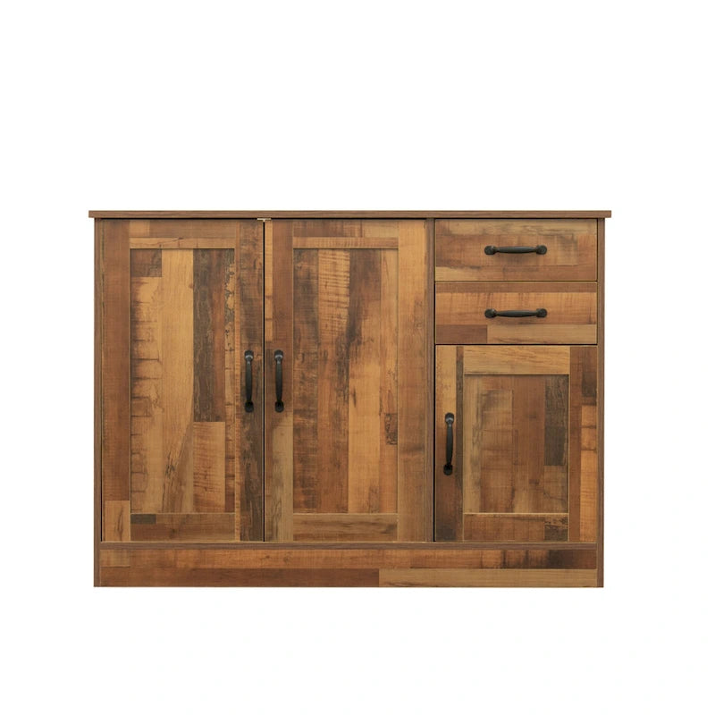 Buffet moderne en bois avec 2 portes, 1 compartiment de rangement et 2 tiroirs