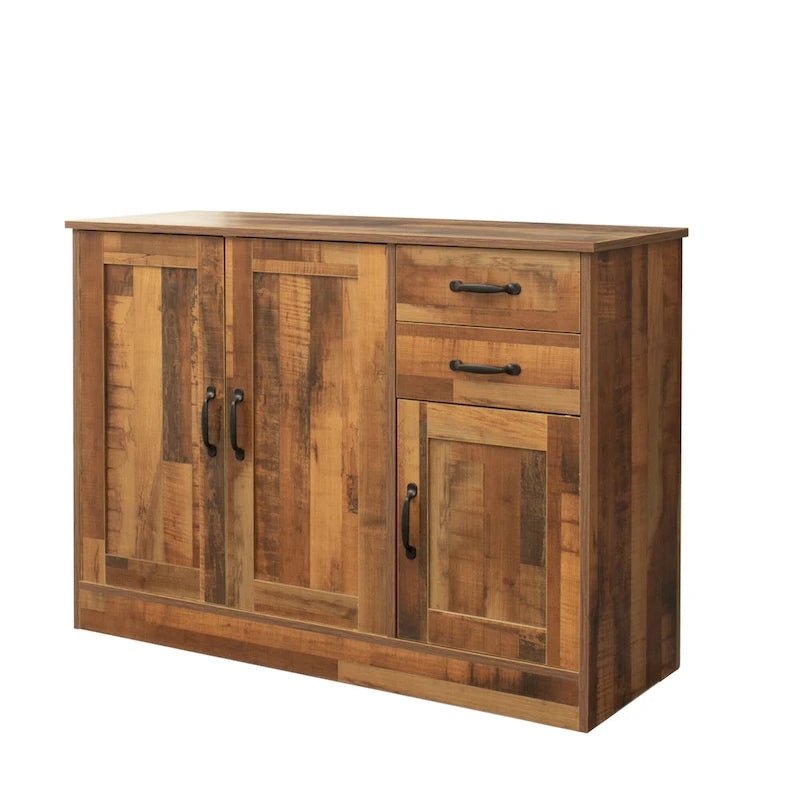 Buffet moderne en bois avec 2 portes, 1 compartiment de rangement et 2 tiroirs