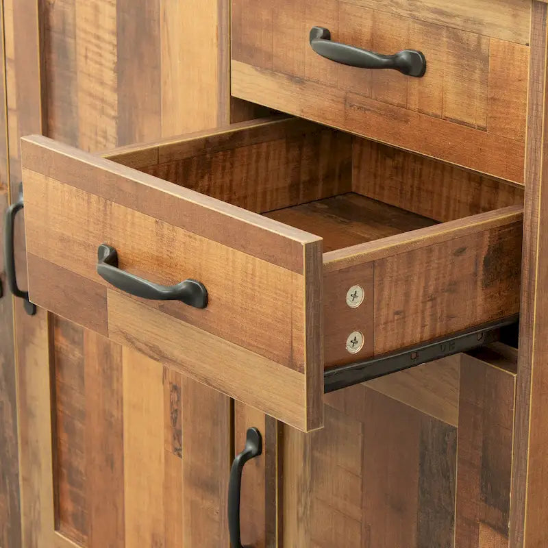 Buffet moderne en bois avec 2 portes, 1 compartiment de rangement et 2 tiroirs