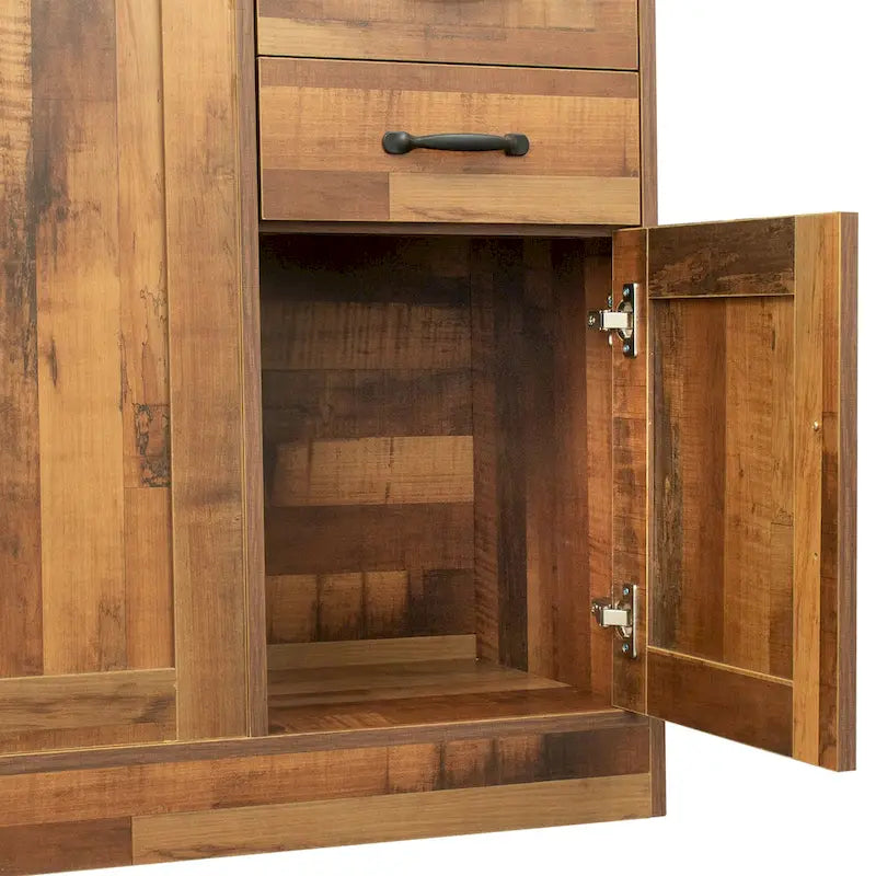 Buffet moderne en bois avec 2 portes, 1 compartiment de rangement et 2 tiroirs