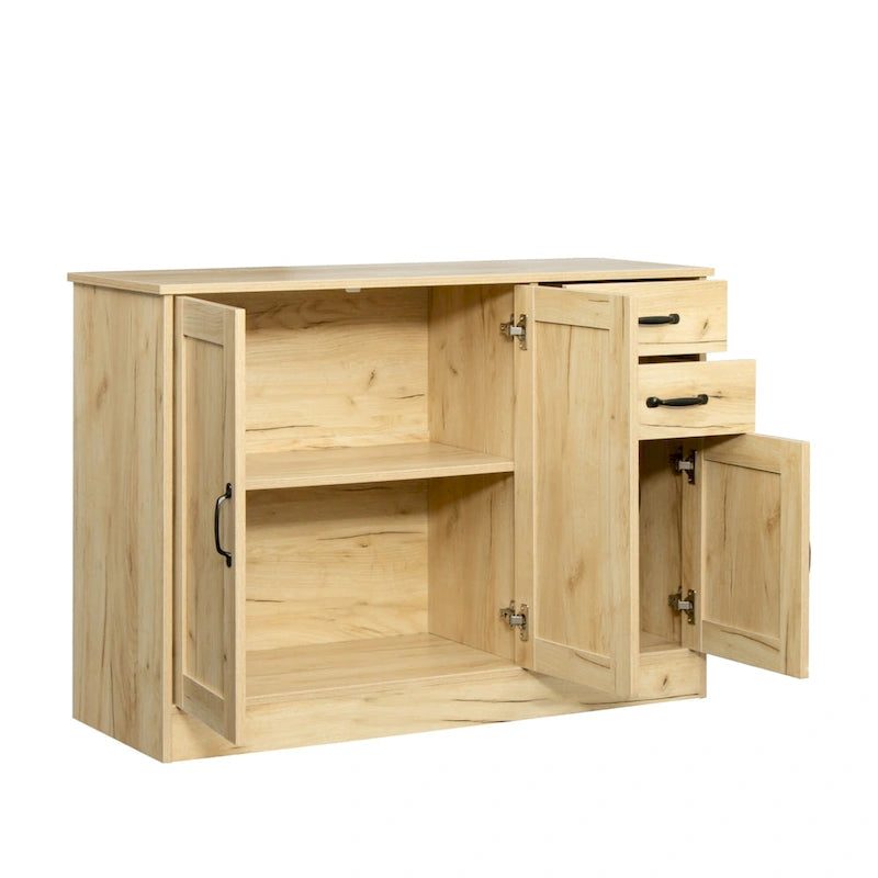 Buffet moderne en bois avec 2 portes, 1 compartiment de rangement et 2 tiroirs