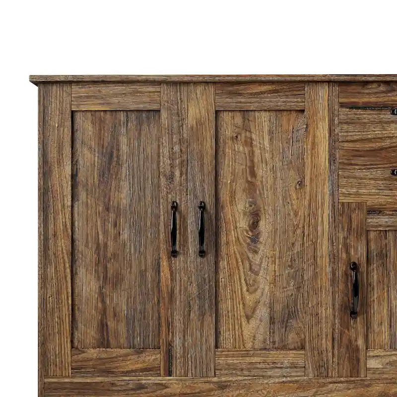 Buffet moderne en bois avec 2 portes, 1 compartiment de rangement et 2 tiroirs