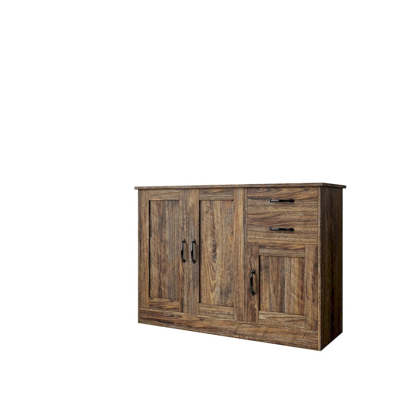 Buffet moderne en bois avec 2 portes, 1 compartiment de rangement et 2 tiroirs