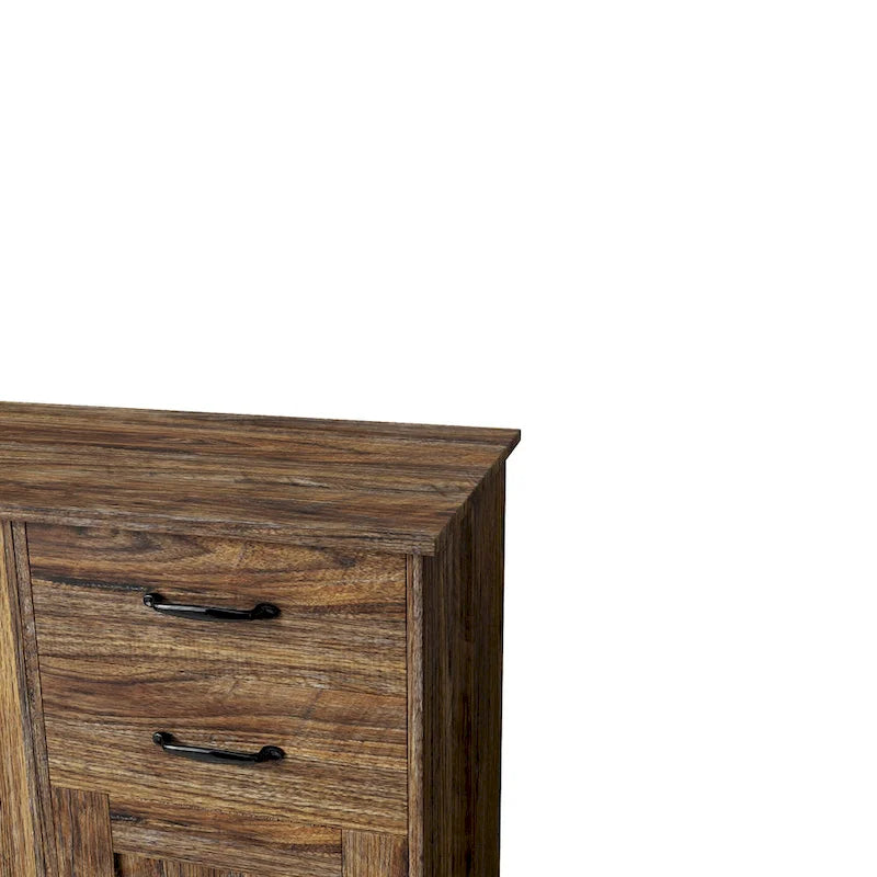 Buffet moderne en bois avec 2 portes, 1 compartiment de rangement et 2 tiroirs