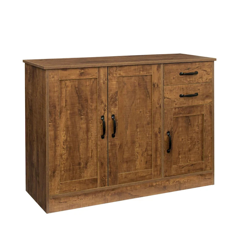 Buffet moderne en bois avec 2 portes, 1 compartiment de rangement et 2 tiroirs