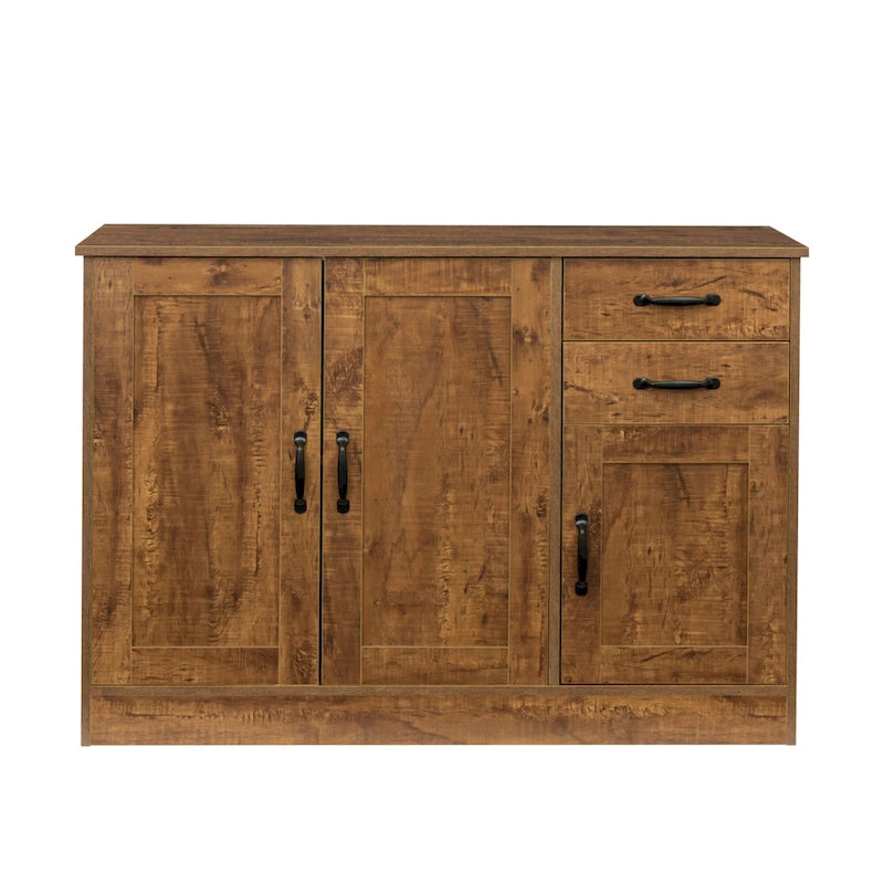 Buffet moderne en bois avec 2 portes, 1 compartiment de rangement et 2 tiroirs