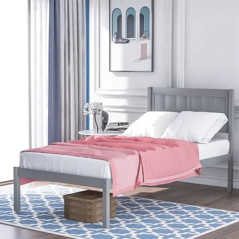 Harper & Bright Designs Wood Twin Platform Bed