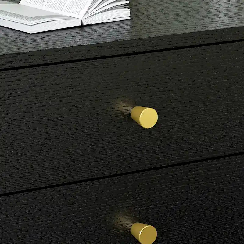Table de chevet haute de 21.6 à 3 tiroirs, blanc/gris/noir (1 pièce)