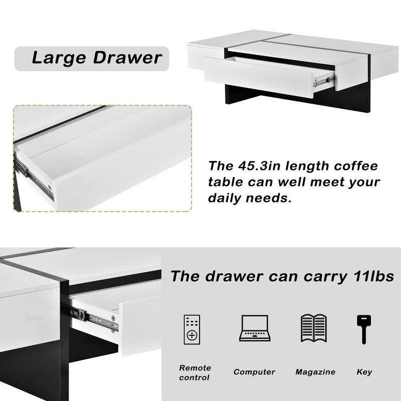 45.2 Modern High Gloss Surface Coffee Table