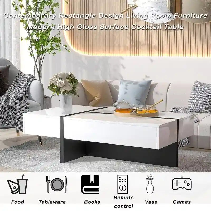 45.2 Modern High Gloss Surface Coffee Table