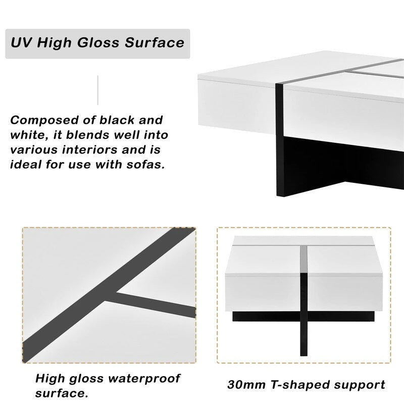 45.2 Modern High Gloss Surface Coffee Table