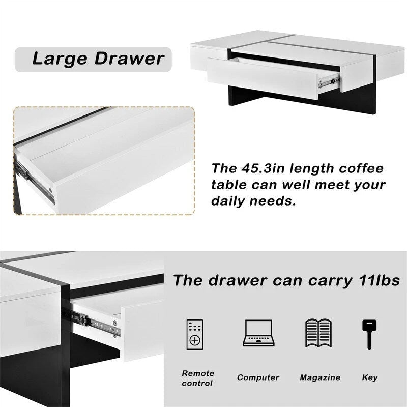 45.2 Modern High Gloss Surface Coffee Table