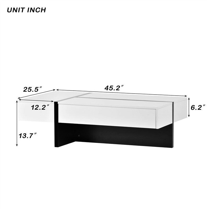 45.2 Modern High Gloss Surface Coffee Table