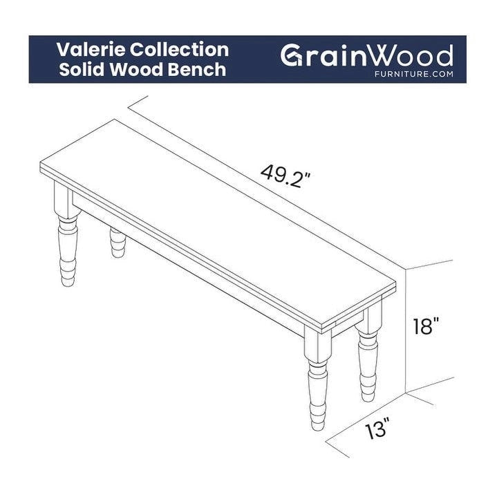 Solid Wood Dining Bench
