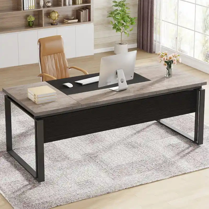 Bureau de direction en L avec caisson de classement