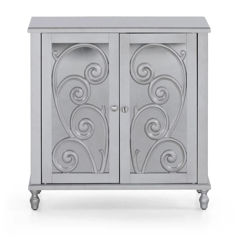 Mirrored decorative storage cabinet