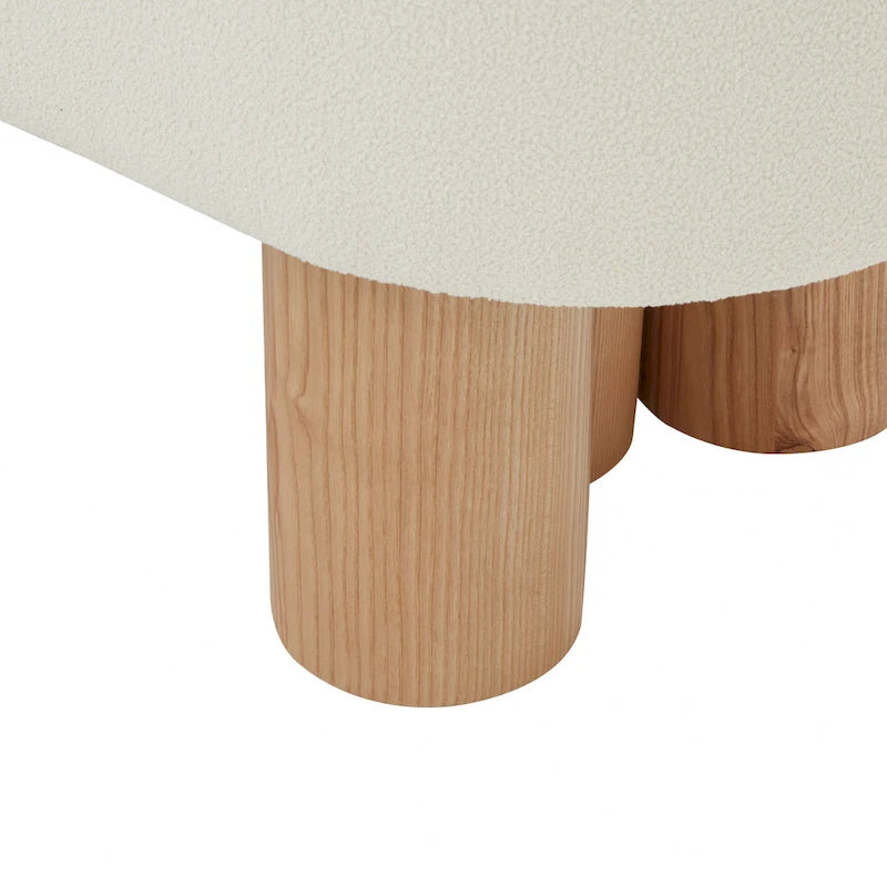 Banc en bouclé - 60 In de largeur x 19 In de profondeur x 18 In de hauteur - 60Wx19Dx18H