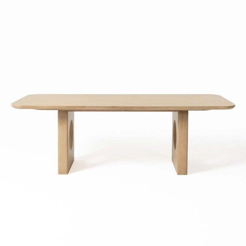 Table à manger moderne en chêne blanc