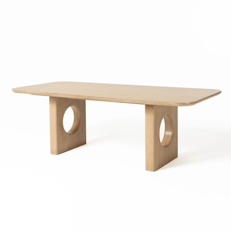Table à manger moderne en chêne blanc
