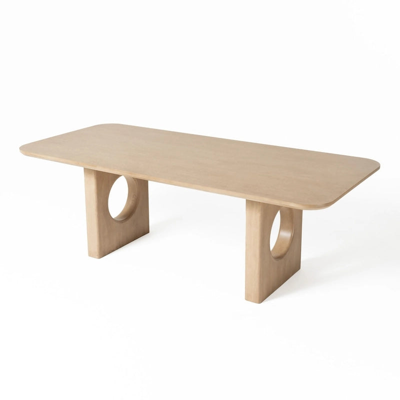 Table à manger moderne en chêne blanc