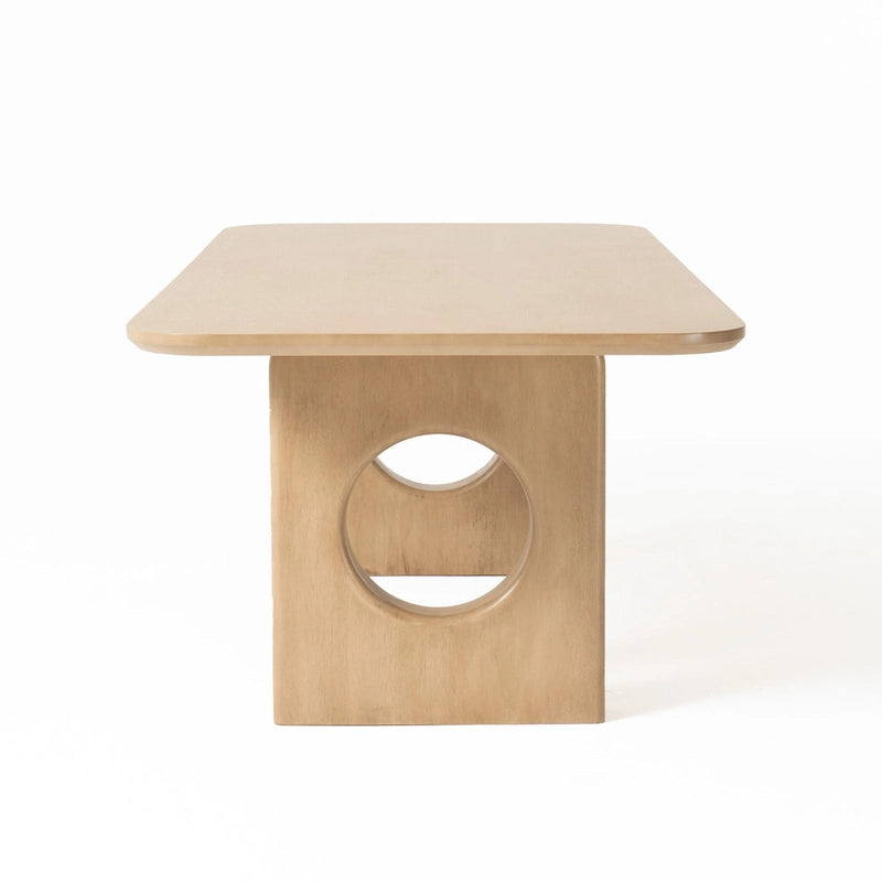 Table à manger moderne en chêne blanc