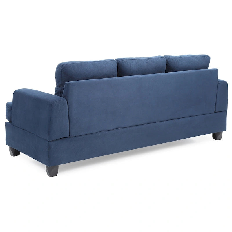 79 in. W Flared Arm Microfiber Straight Sofa - 34L x 79W x 36H