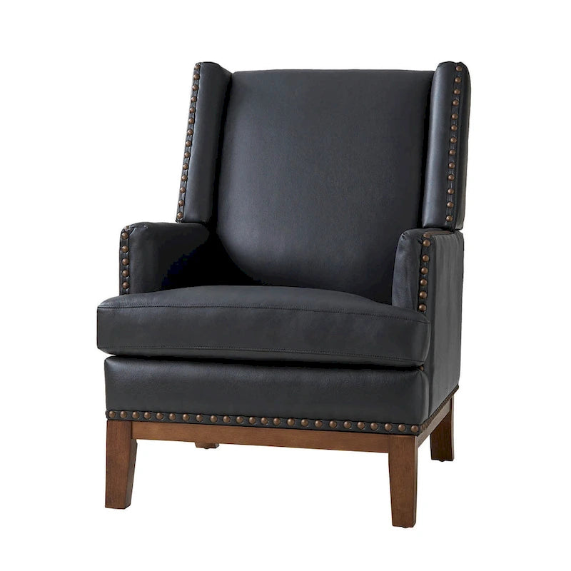 Armchair with Solid Wood Frame and Removable Seat Cushion