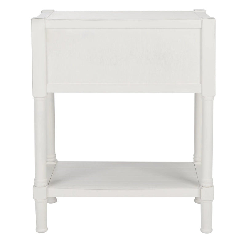 Console blanche vieillie à 3 tiroirs - 23.5 L x 13 l x 29.5 H - 24Lx13Px30H