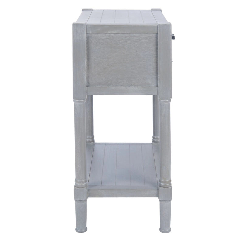 Console blanche vieillie à 3 tiroirs - 23.5 L x 13 l x 29.5 H - 24Lx13Px30H
