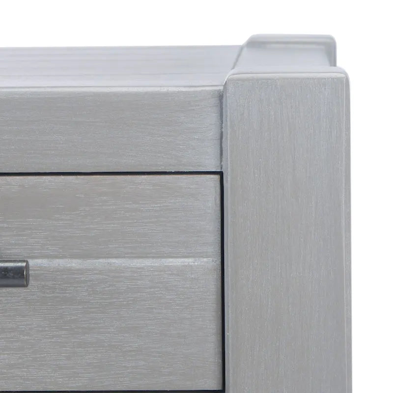 Console blanche vieillie à 3 tiroirs - 23.5 L x 13 l x 29.5 H - 24Lx13Px30H