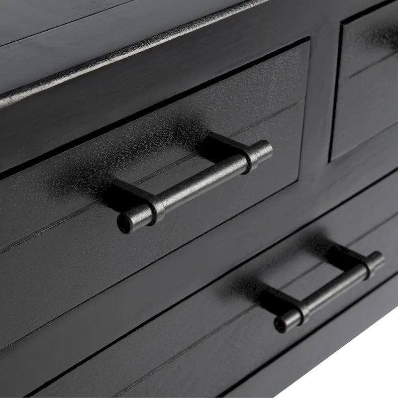 Console blanche vieillie à 3 tiroirs - 23.5 L x 13 l x 29.5 H - 24Lx13Px30H