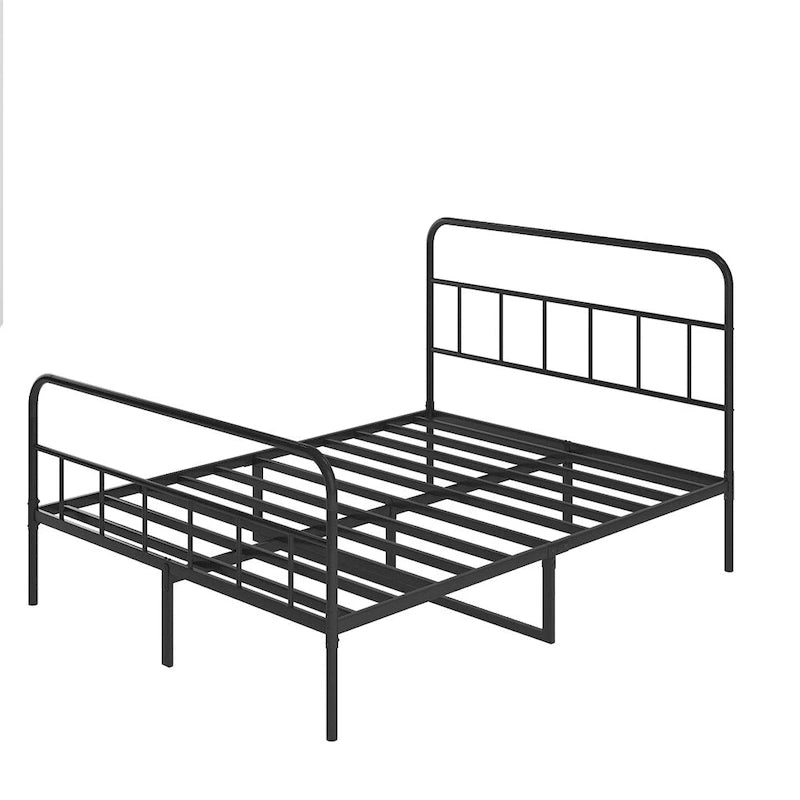 Cadre de lit plateforme en métal taille queen avec tête de lit - sommier tapissier non requis