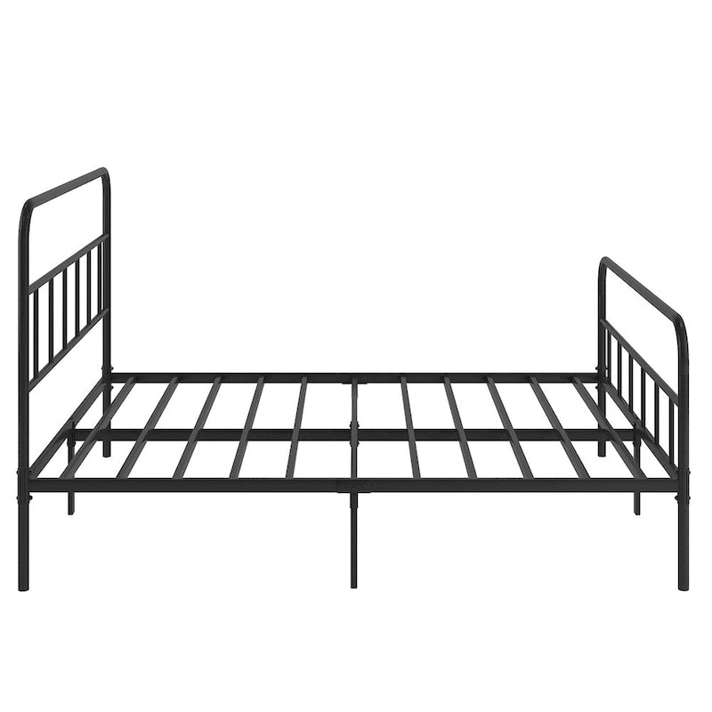 Cadre de lit plateforme en métal taille queen avec tête de lit - sommier tapissier non requis